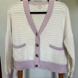 Madewell Seabrook Cardigan Sweater, Cream, L